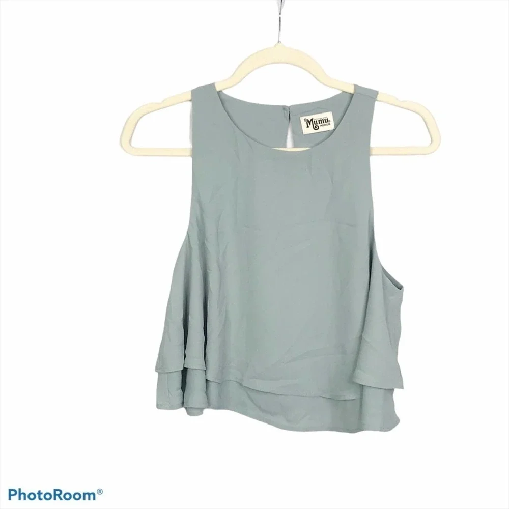 SMYM King Crop Top in Silver Sage NWOT - Picture 2 of 5